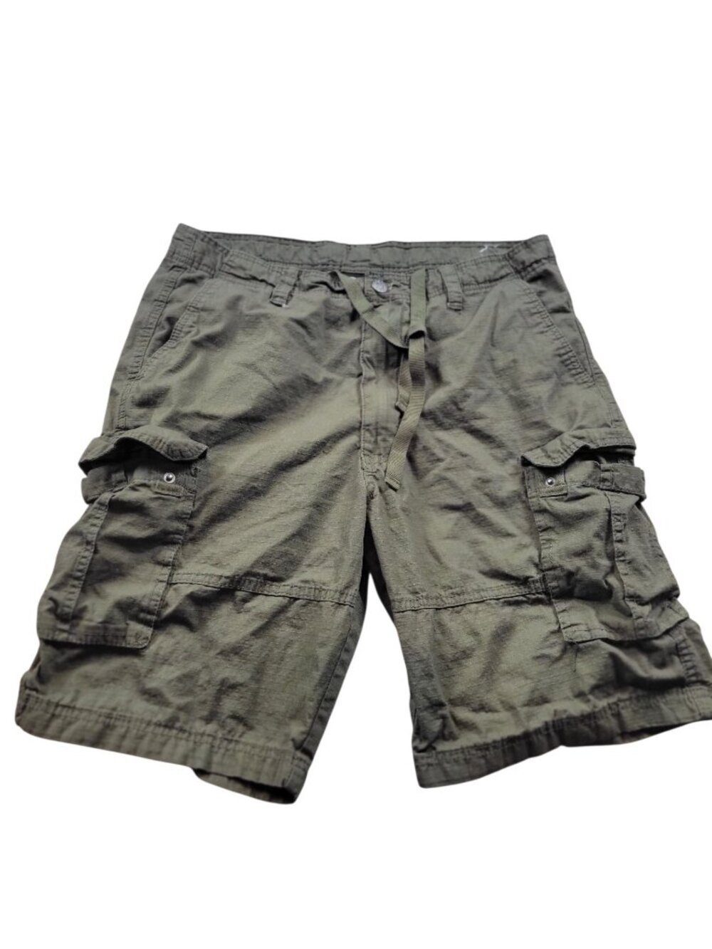 CSG Cargo Shorts Mens 36 Green Ripstop Army Utility Flaw*